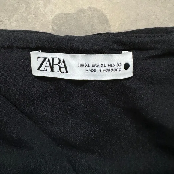 Zara Black Cropped Halter Top XL - Picture 7 of 8